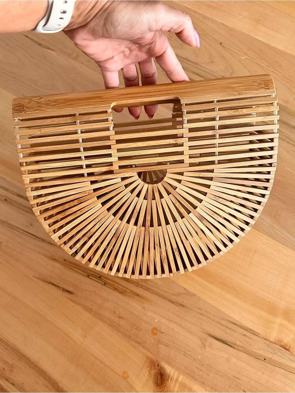 Beautiful handmade bamboo satchel bag